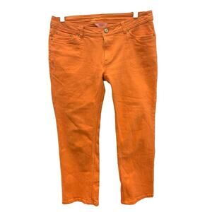 Lilly‎ Pulitzer Orange Jeans SZ 4 Skinny Mini Jeans